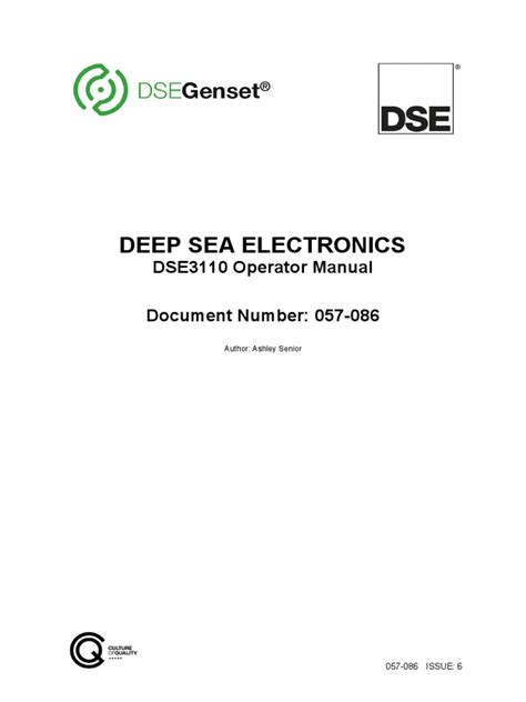 deep sea electronics fault codes pdf|DSE3110 Operator Manual .
